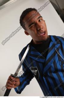 Garson STANDING POSE WITH KATANA AND SHOTGUN